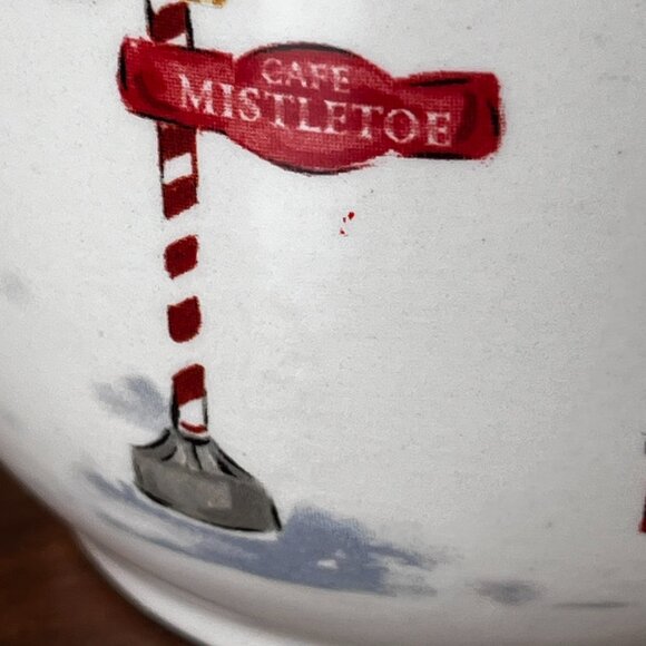 Sur La Table Santa North Pole Mug Christmas Earthenware Coffee Cup Retro Holiday - Picture 12 of 12